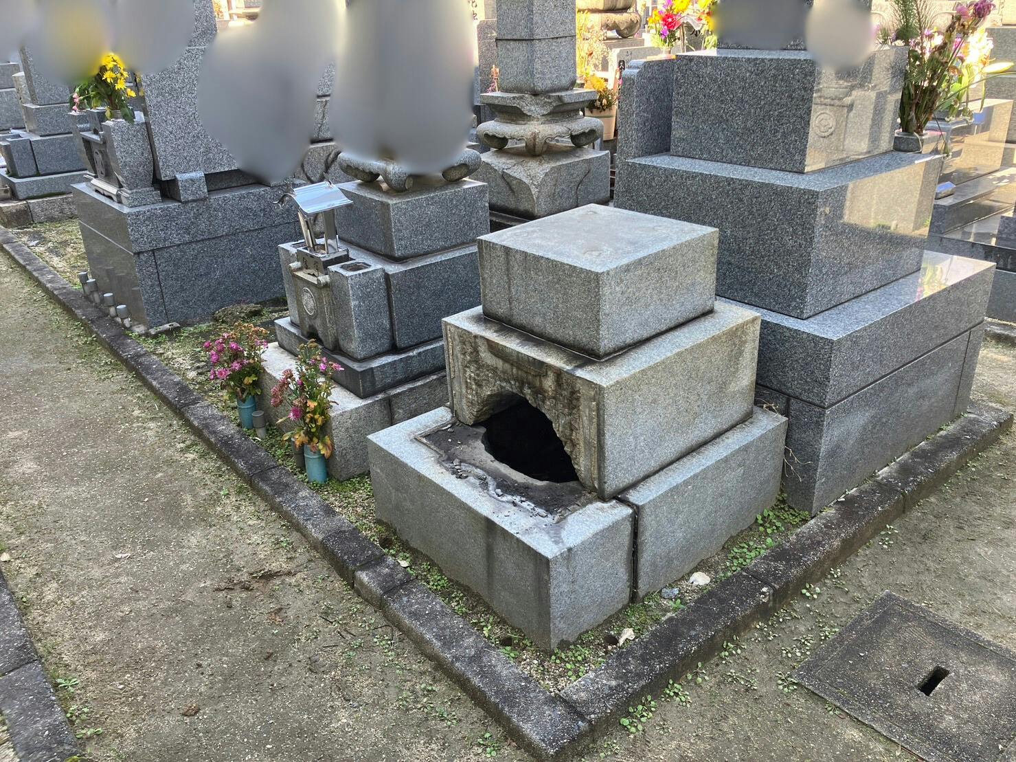 のお墓の墓石撤去前