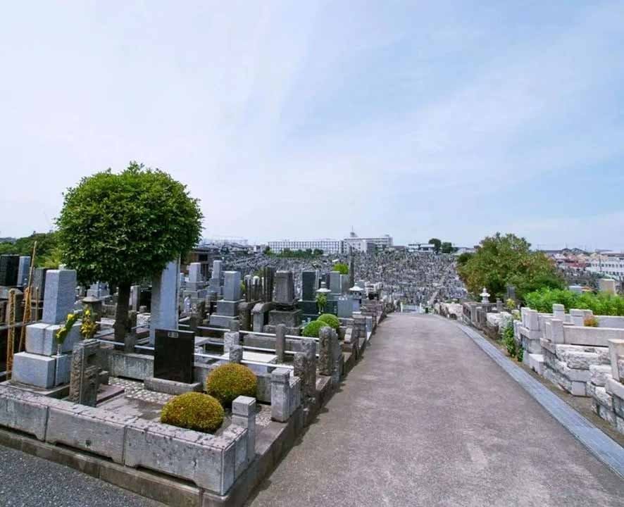 横浜市営 三ツ沢墓地 広大な敷地