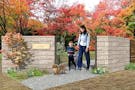 Beautiful Life 大網白里 樹木葬入口から見える秋の風景。ペットと一緒に埋葬可能区画あります。