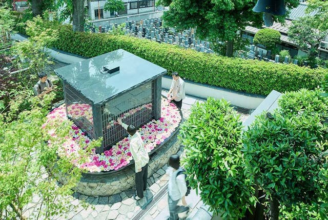 法輪寺 早稲田霊園 想咲手水 花手水のお墓