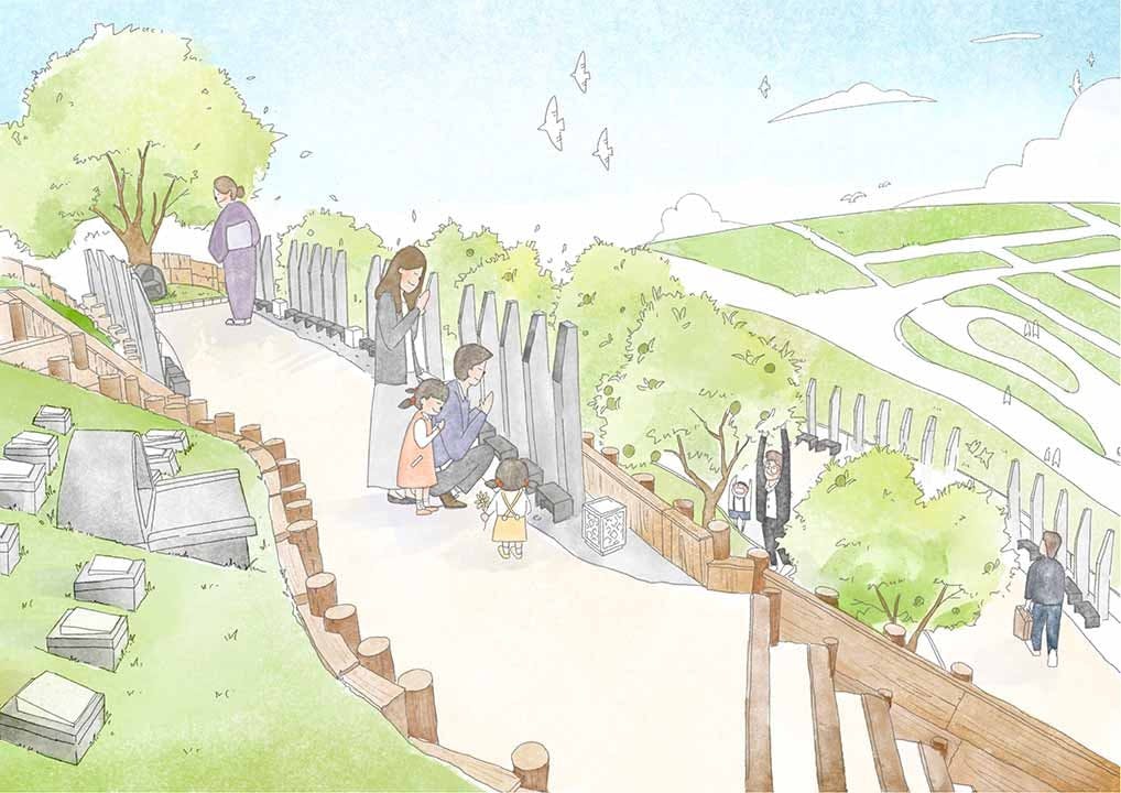 八王子　宝泉寺　オリーブの丘　樹木葬墓苑の画像