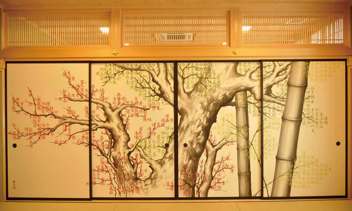 林鐘寺 永代供養付墓「いとざくら」 本堂内の襖絵