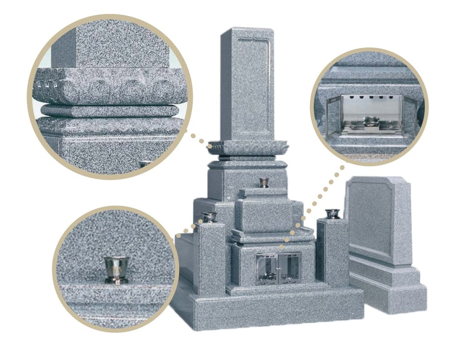 地震から大切なお墓を守るオリジナル耐震構造墓石