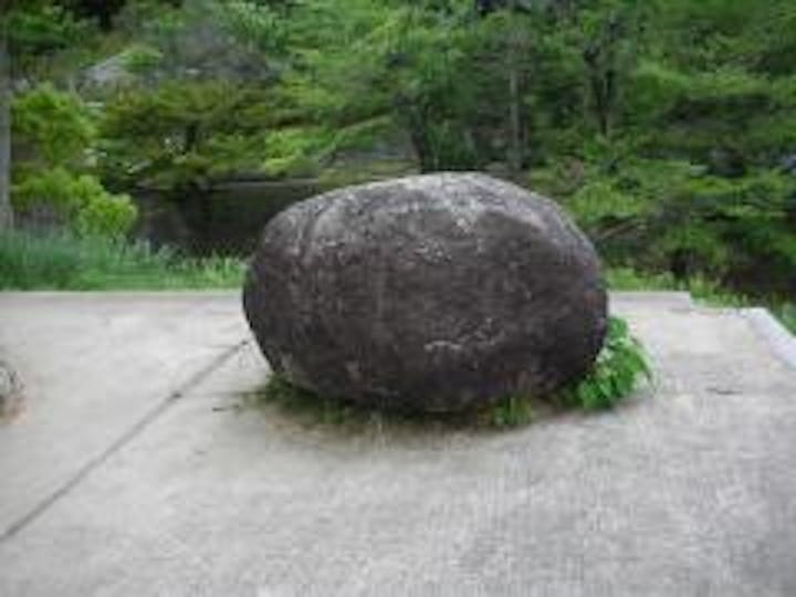 園内にはこんな岩があったが、何も銘記されていないのが気にかかる。
小さな子供連れだと必ず上がりそうだ