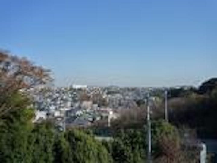 管理棟屋上から横浜市内を望んで。