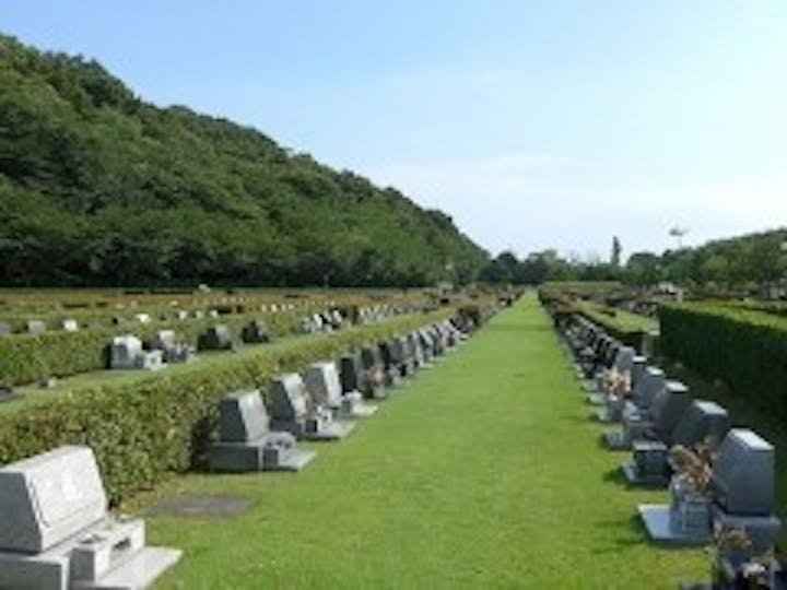 洋式墓の区画風景