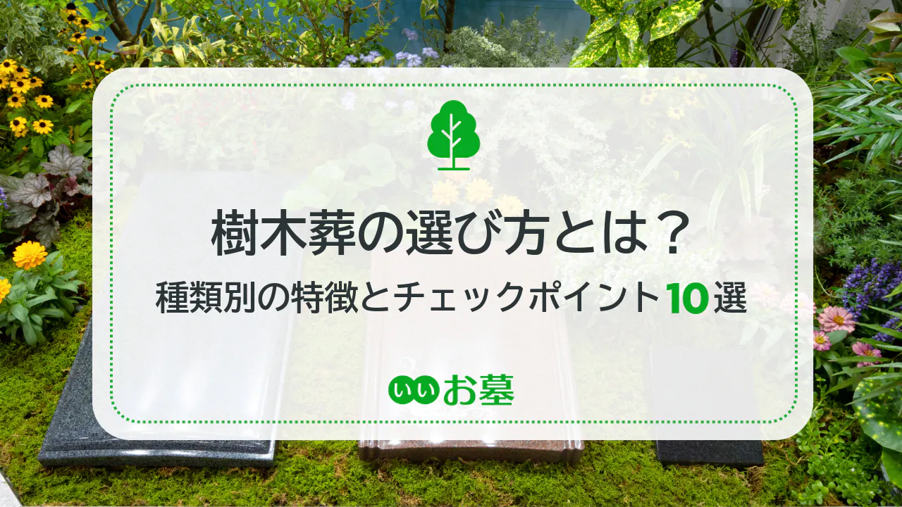 樹木葬の選び方とは?種類別の特徴とチェックポイント10選