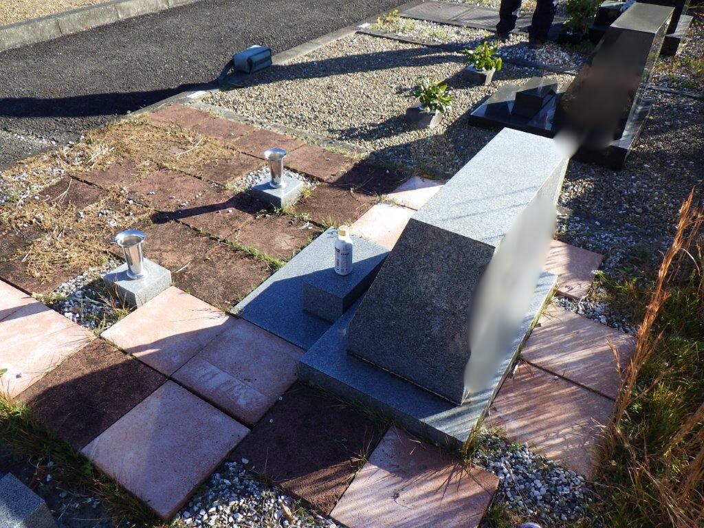 いわき市営 南白土墓園のお墓の墓石撤去前