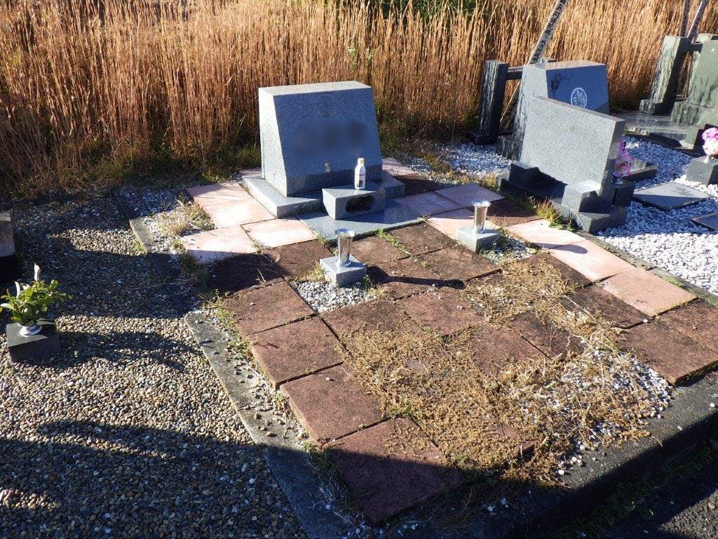 いわき市営 南白土墓園のお墓の墓石撤去前