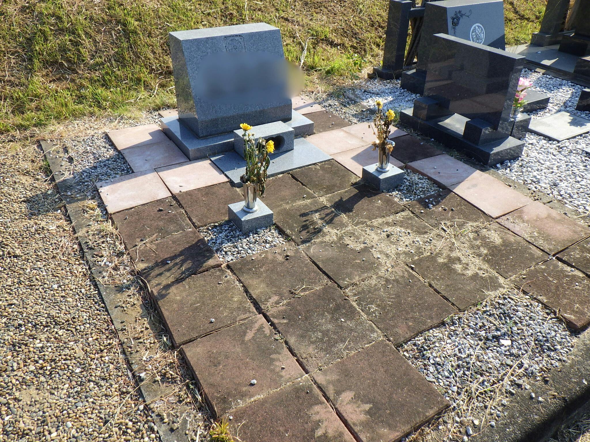 いわき市営 南白土墓園のお墓の墓石撤去前