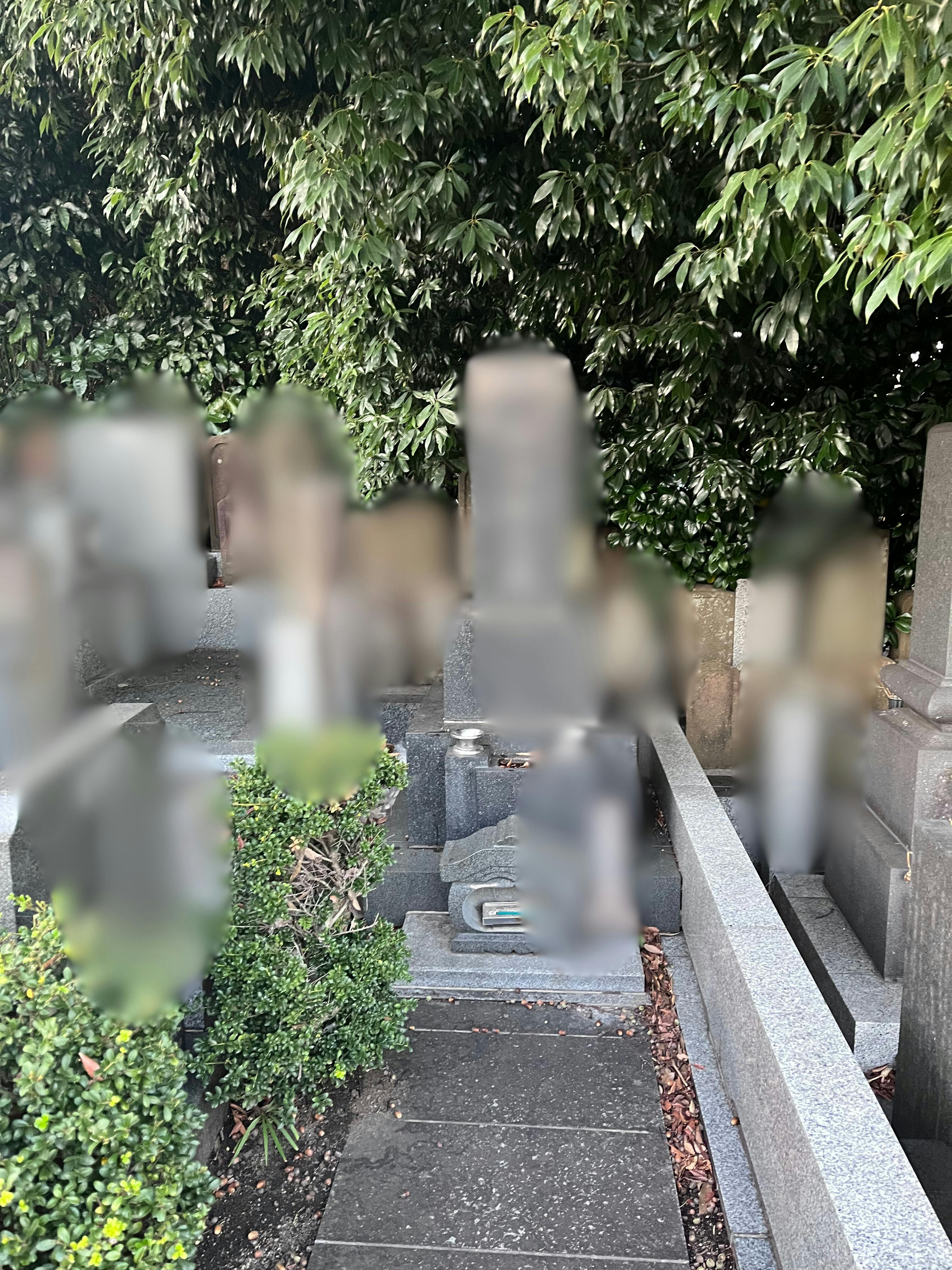 三仏寺のお墓の墓石撤去前