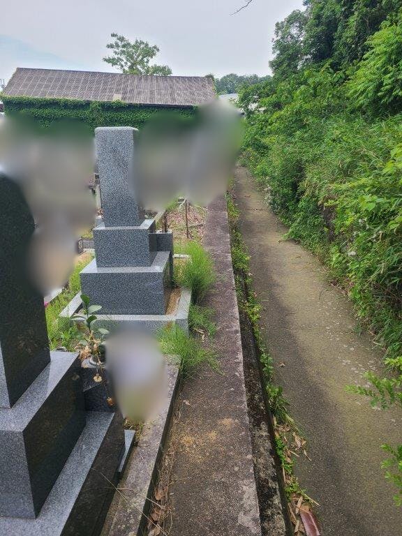 三木市福井霊園のお墓の墓石撤去前