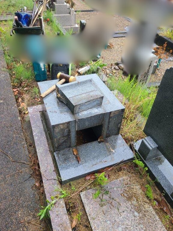 三木市福井霊園のお墓の墓石撤去後