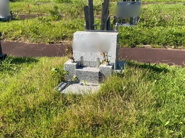 三沢市墓地公園のお墓の墓石撤去前