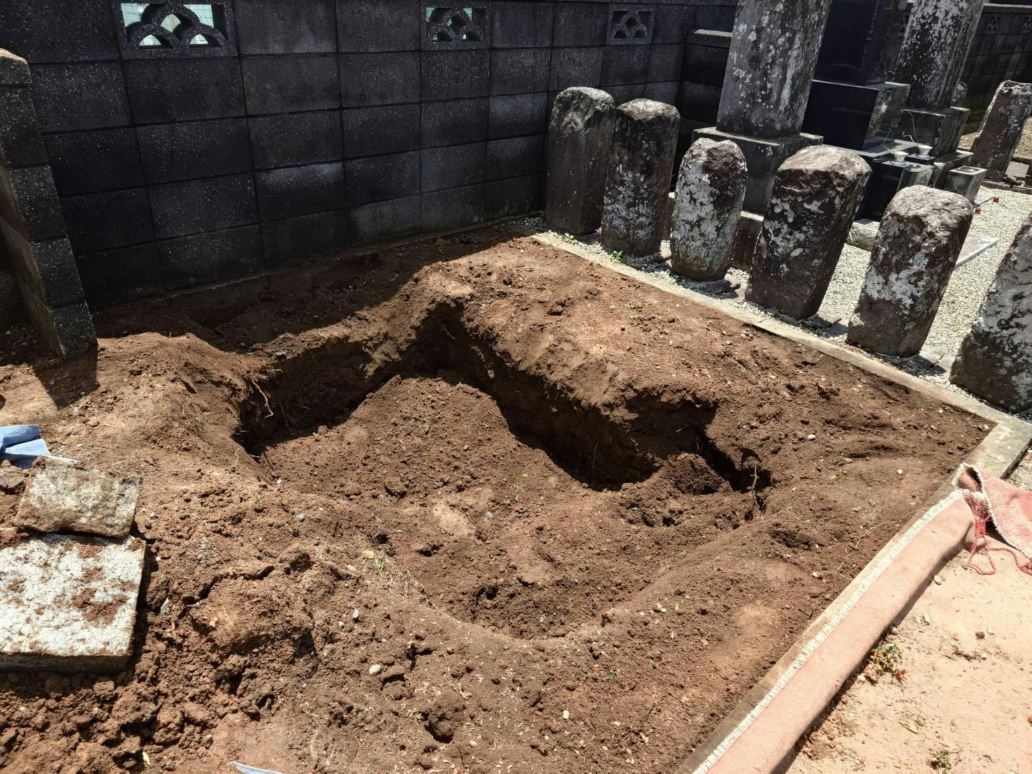 上尾市上平中央 共同墓地のお墓の墓石撤去後