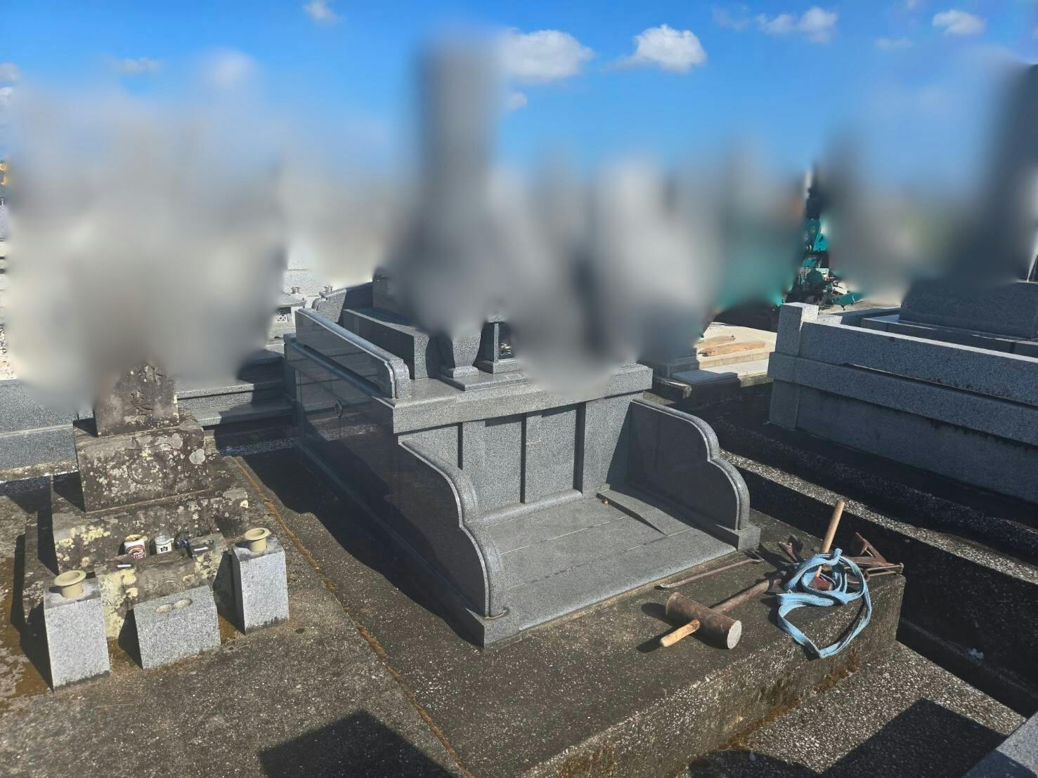 中津市大悟法 共同墓地のお墓の墓石撤去前