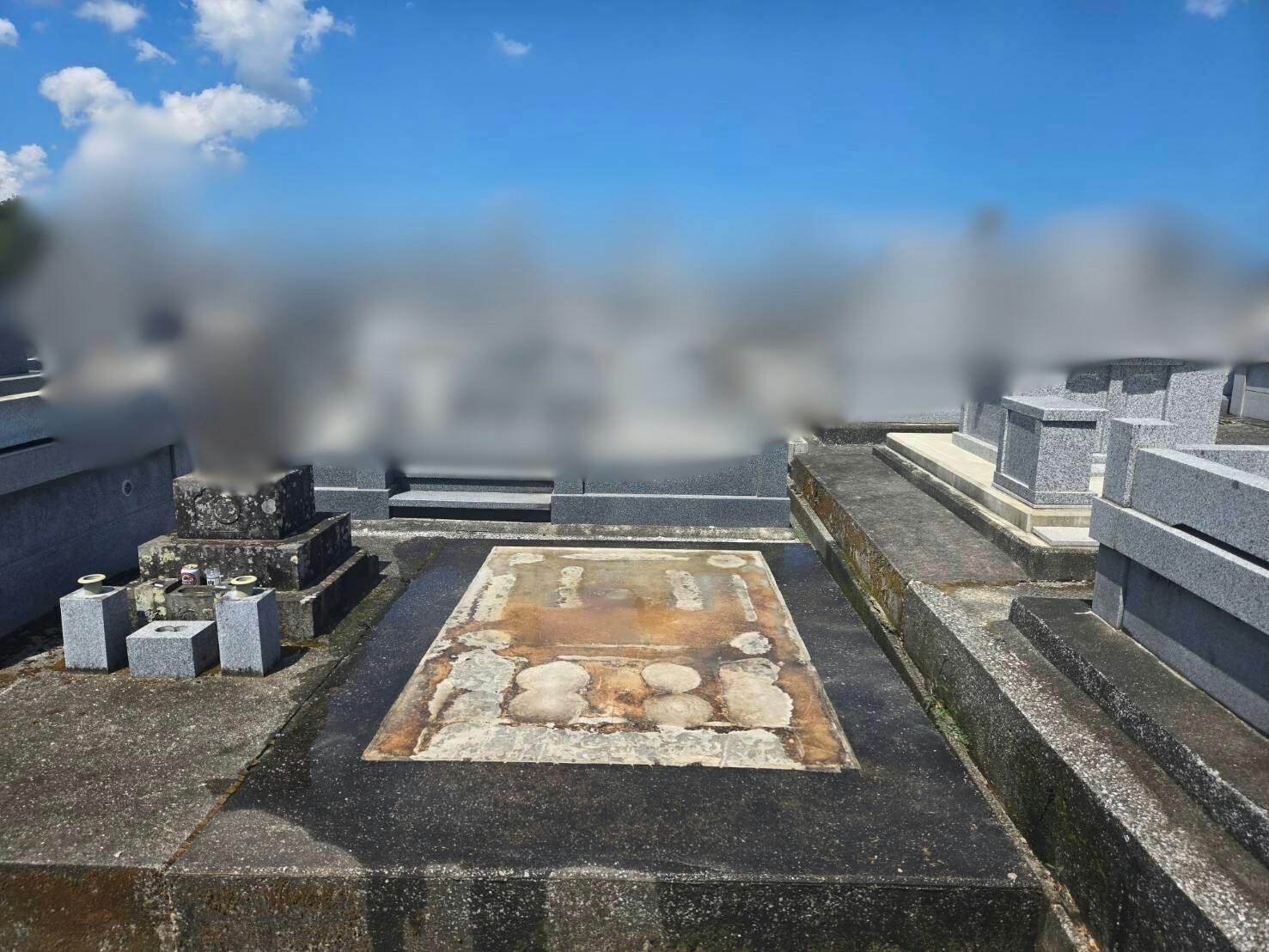 中津市大悟法 共同墓地のお墓の墓石撤去後