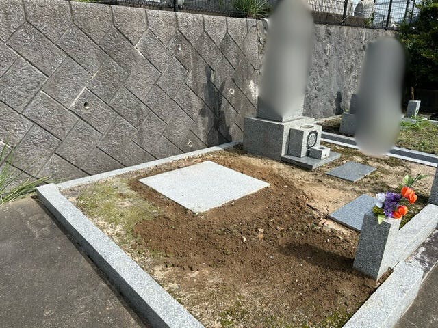 中間市丸山墓地のお墓の墓石撤去後