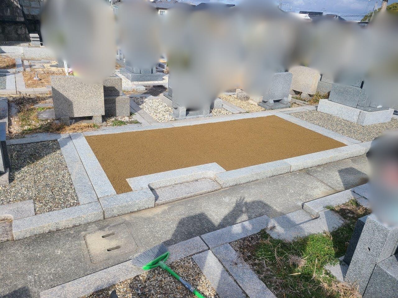 五条西山共同墓地のお墓の墓石撤去後