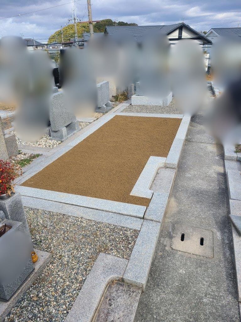 五条西山共同墓地のお墓の墓石撤去後