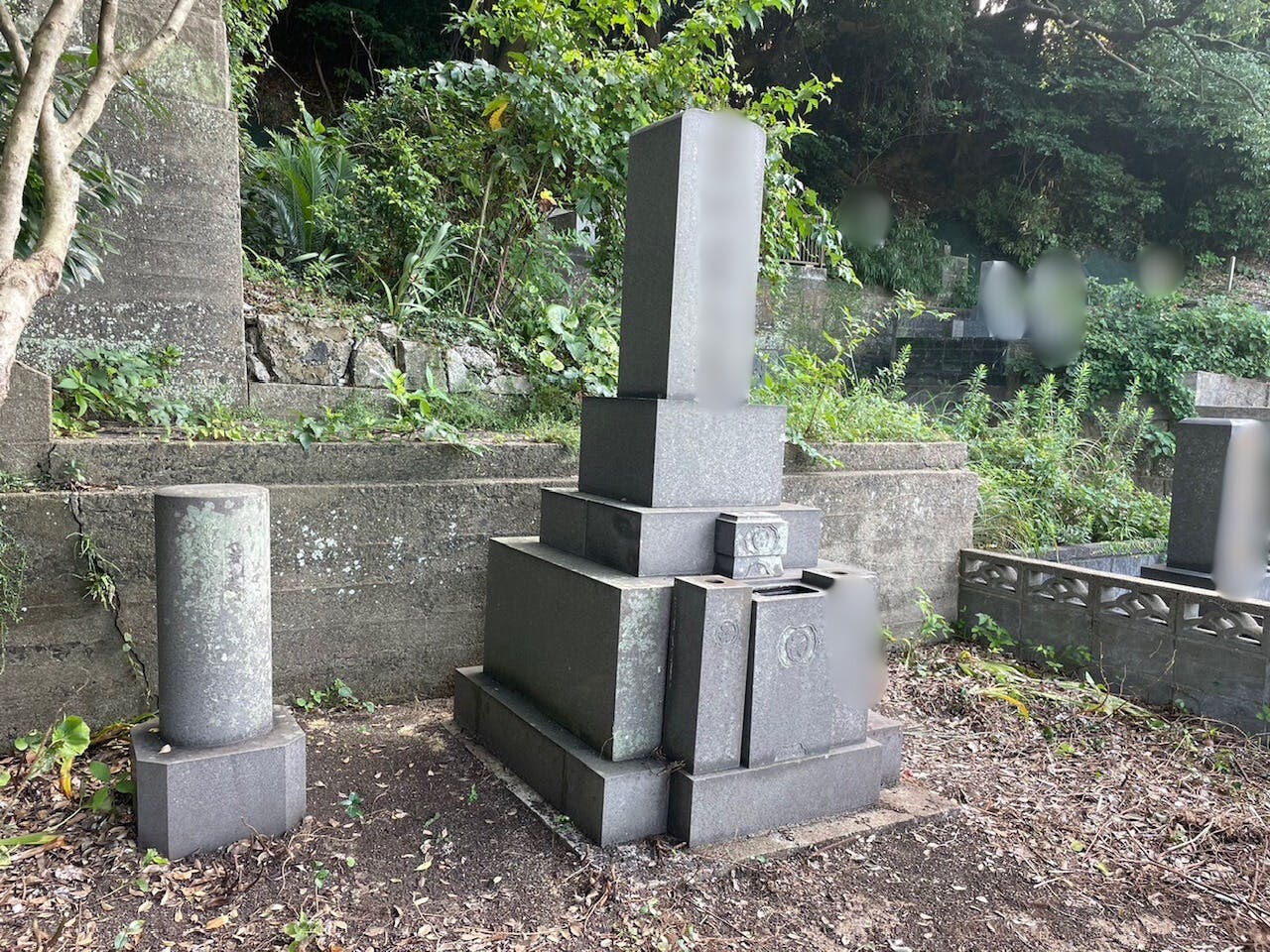 佐世保市営高梨霊園のお墓の墓石撤去前