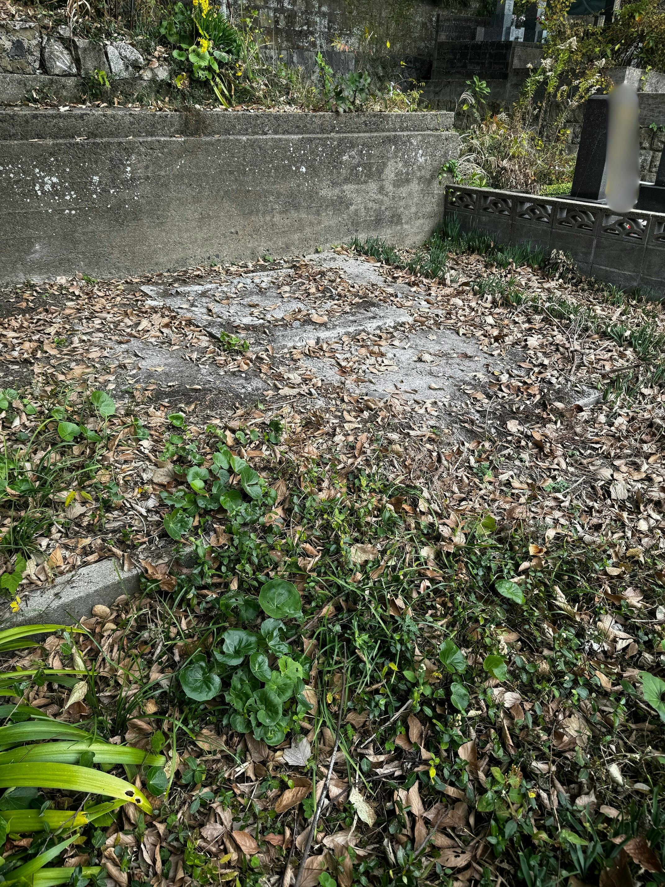 佐世保市営高梨霊園のお墓の墓石撤去後