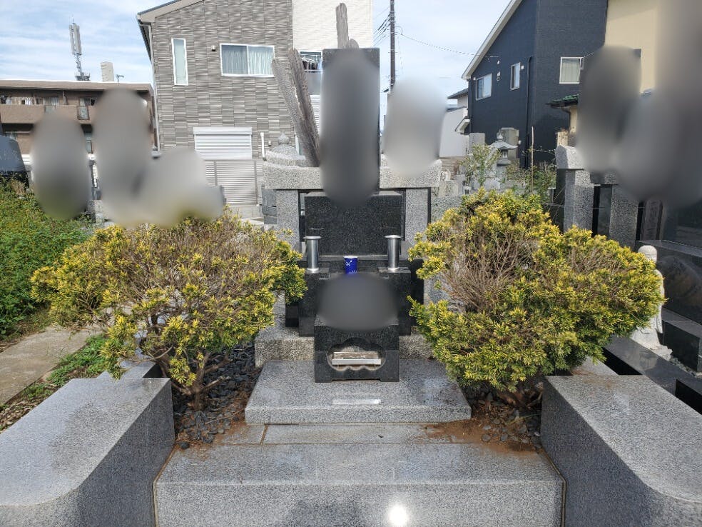 八千代市萱田墓地のお墓の墓石撤去前