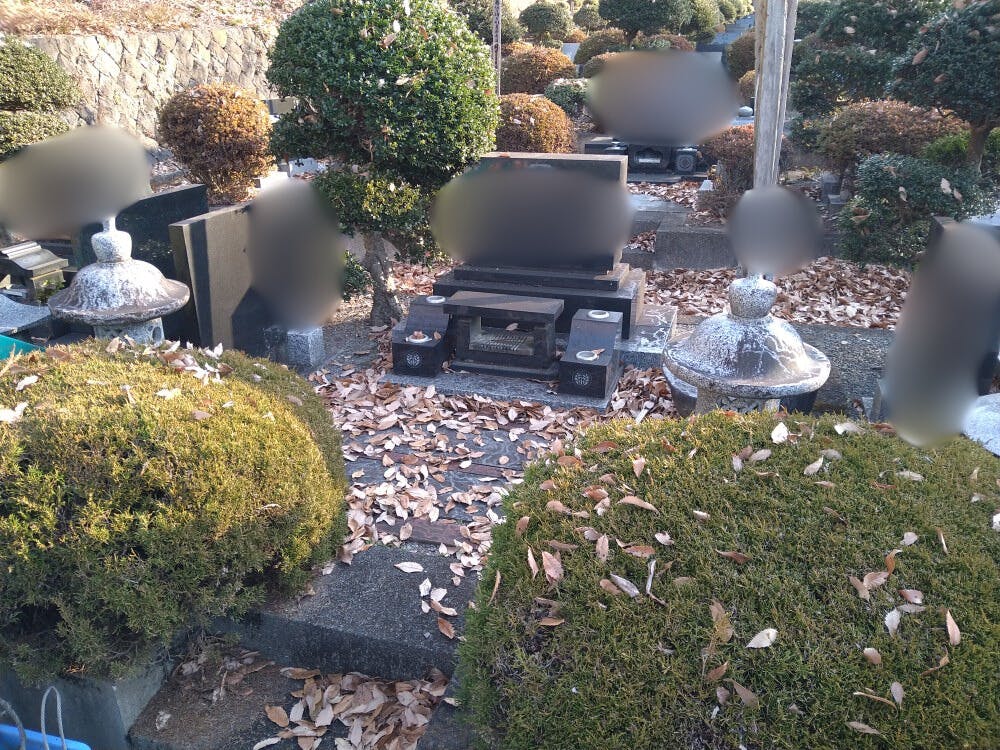 前橋市嶺公園墓地 一般墓のお墓の墓石撤去前