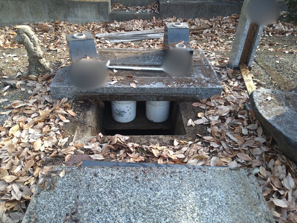 前橋市嶺公園墓地 一般墓のお墓の墓石撤去後