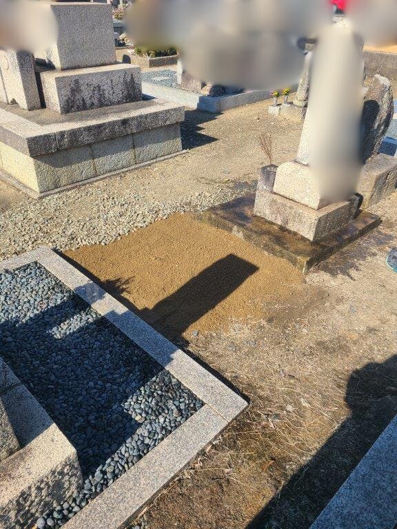 加茂共同墓地のお墓の墓石撤去後