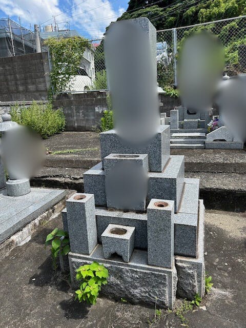 北九州市高槻墓地のお墓の墓石撤去前