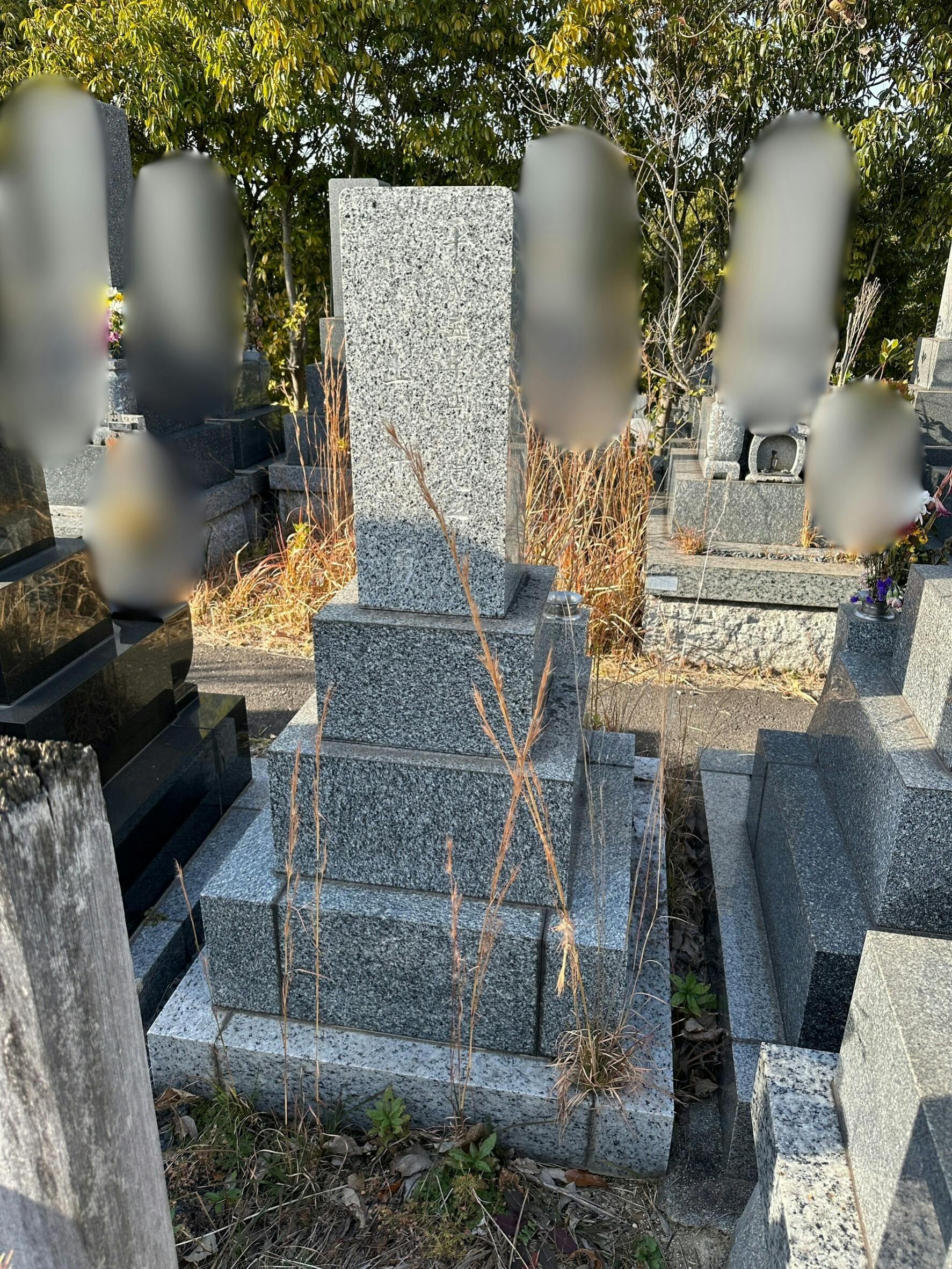 半田市営 北部墓地のお墓の墓石撤去前