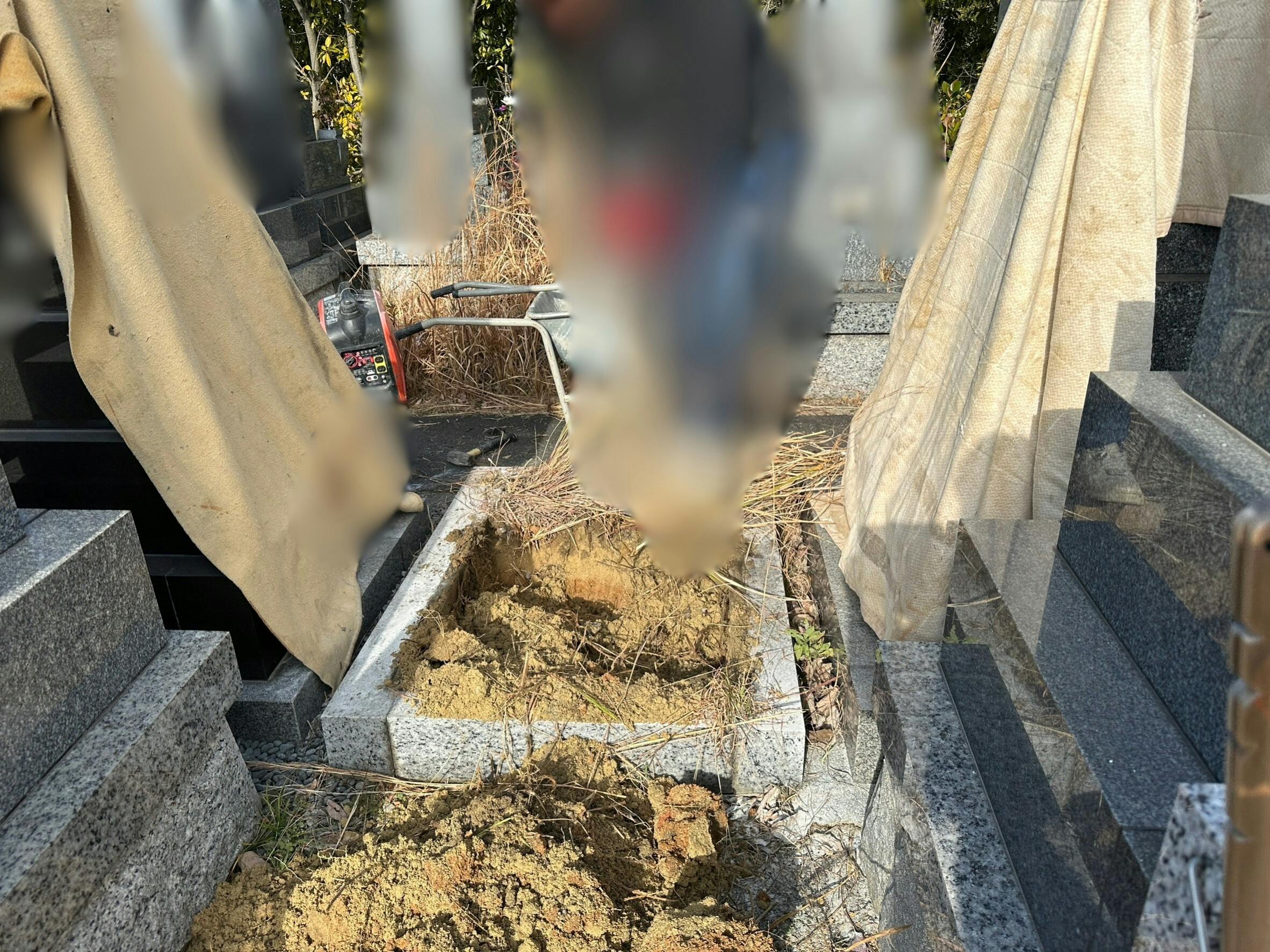 半田市営 北部墓地のお墓の墓石撤去後