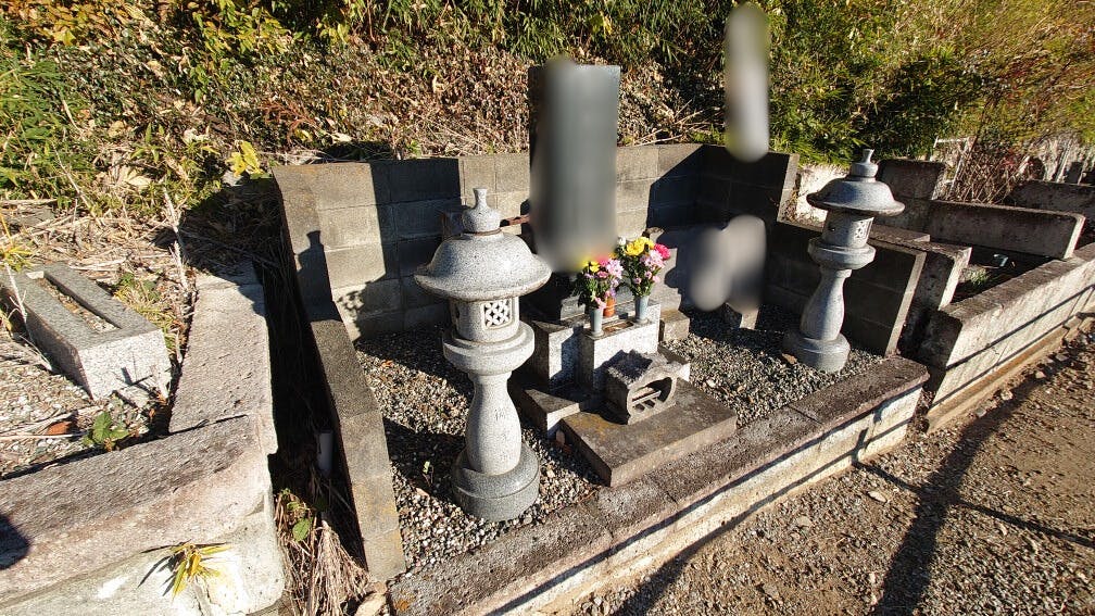 善導寺のお墓の墓石撤去前