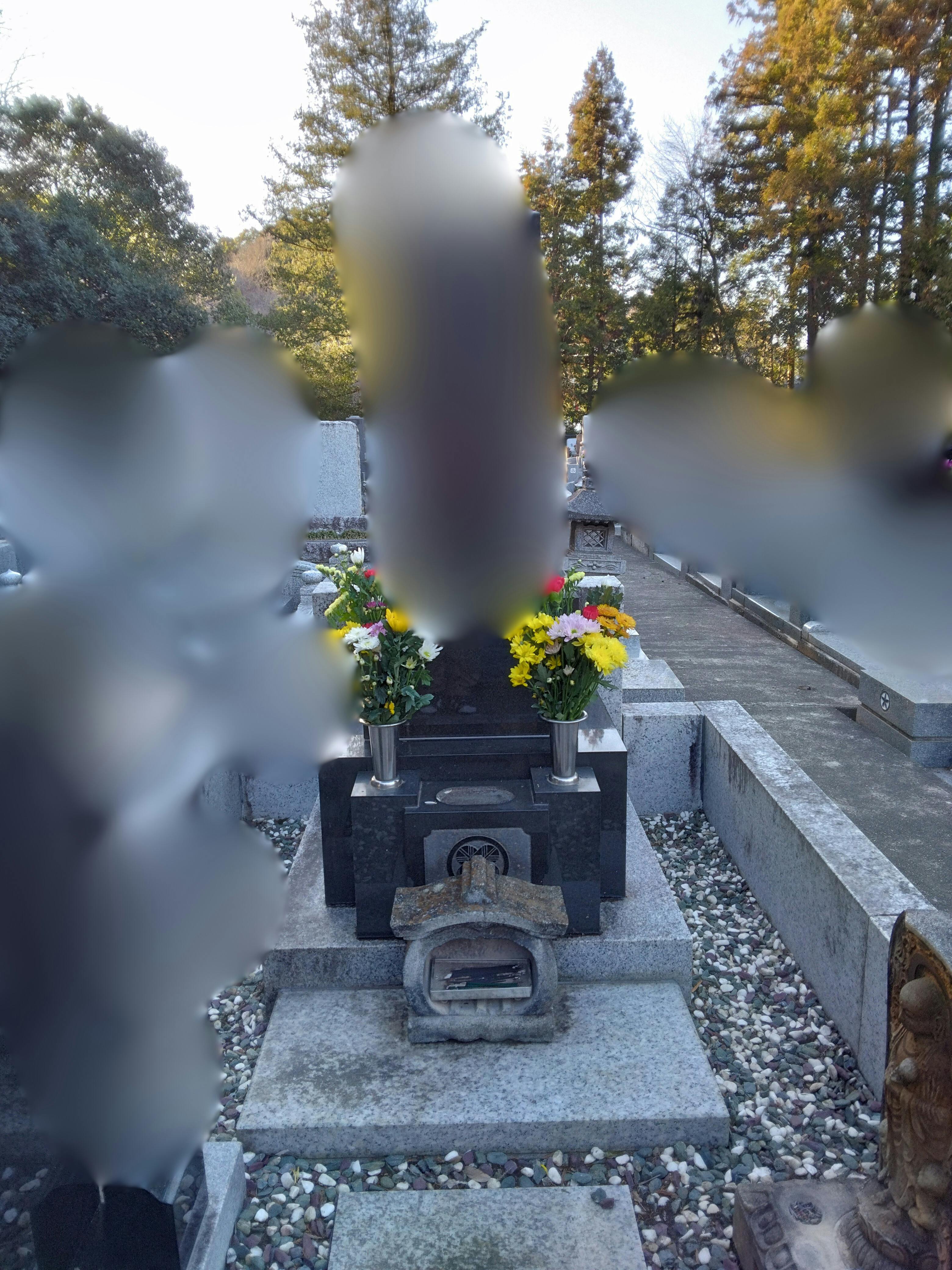 報佛寺のお墓の墓石撤去前