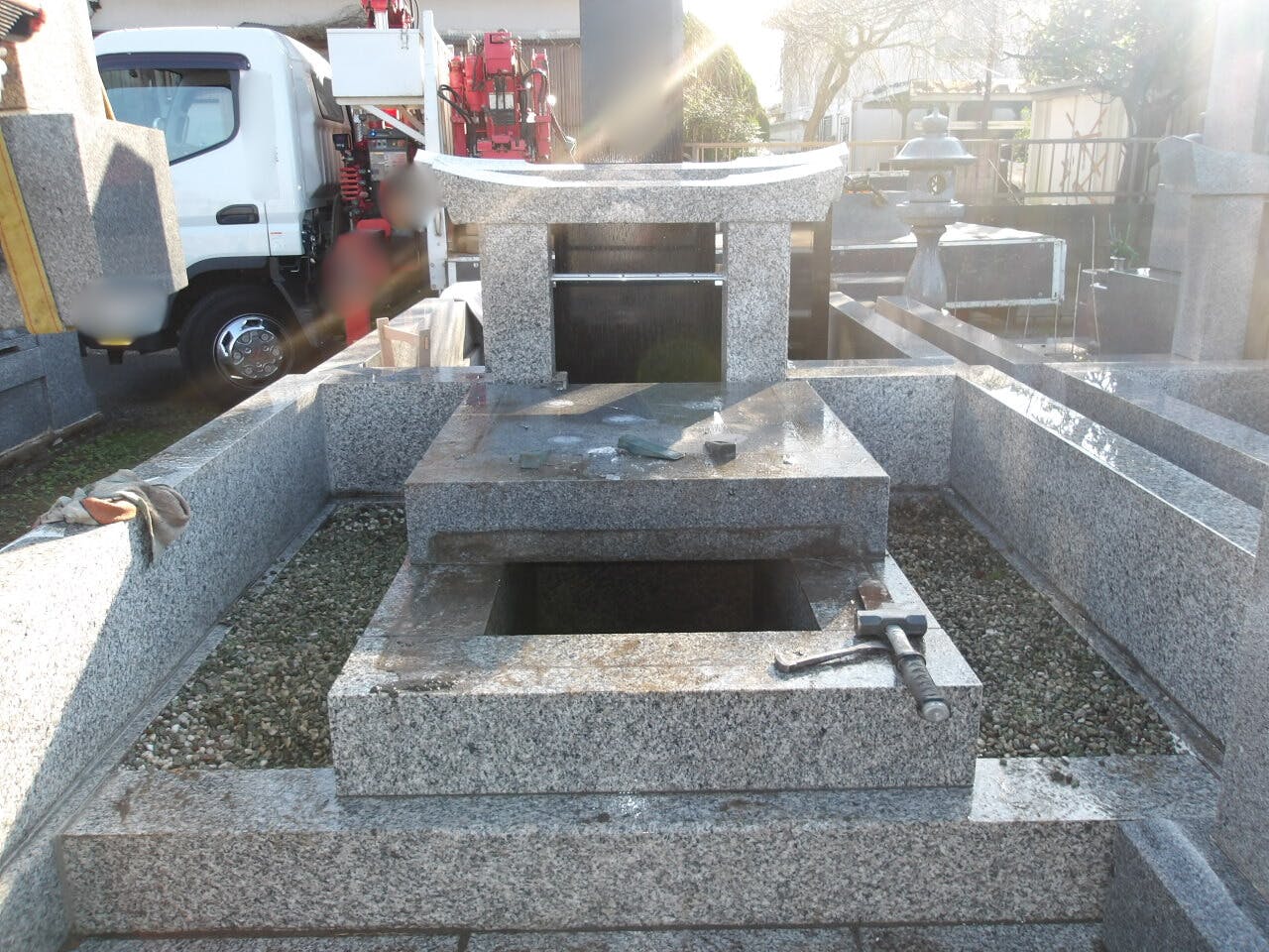 大網白里市南飯塚共同墓地のお墓の墓石撤去前