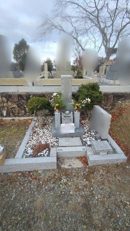 大阪北摂霊園のお墓の墓石撤去前