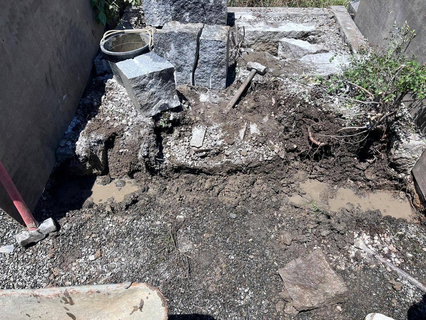 大阪市設 瓜破霊園のお墓の墓石撤去後