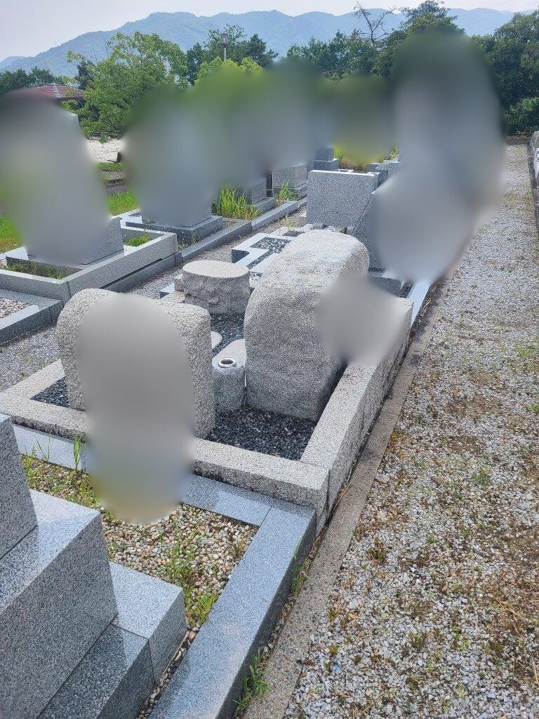 宝塚市営 長尾山霊園のお墓の墓石撤去前