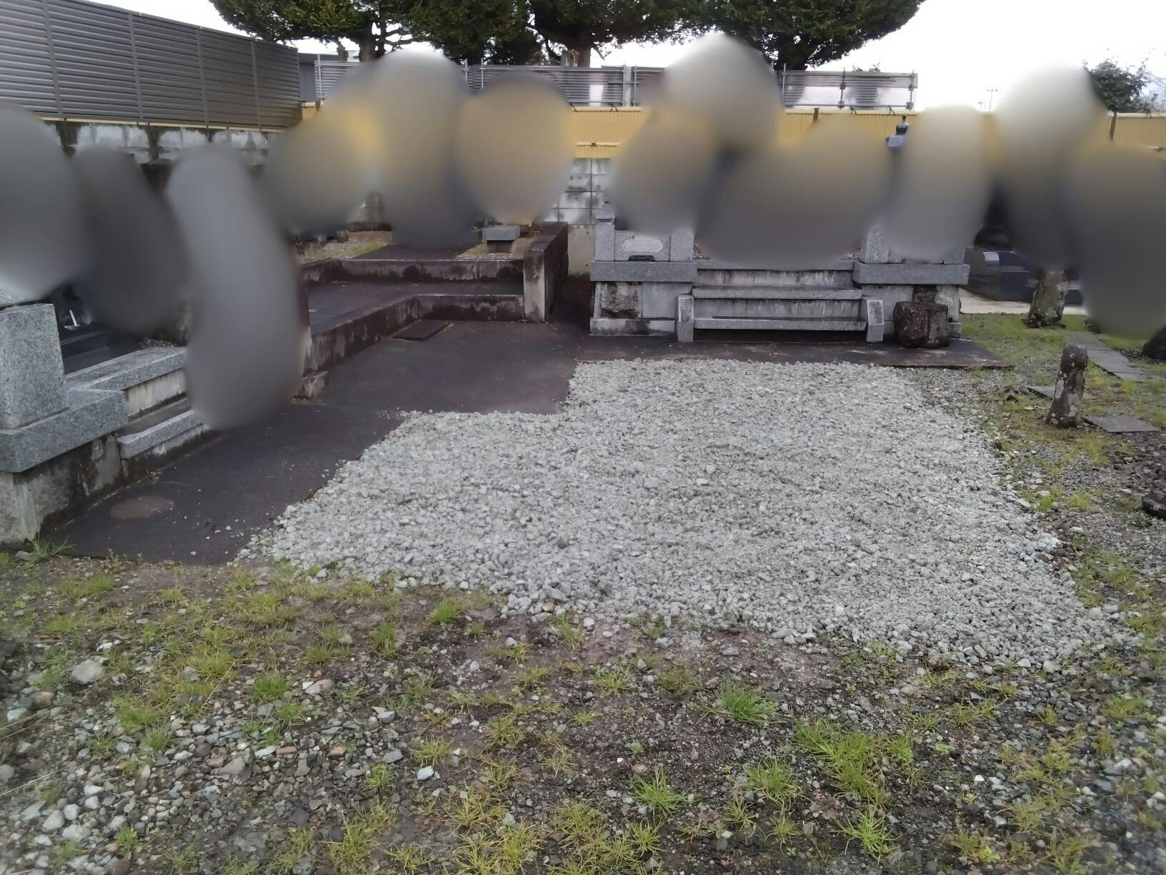 山形市下椹沢共同墓地のお墓の墓石撤去後