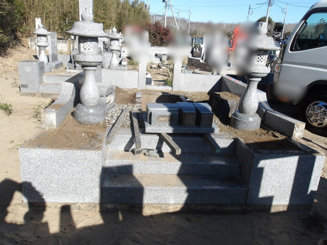山武市松尾町高富共同墓地のお墓の墓石撤去前