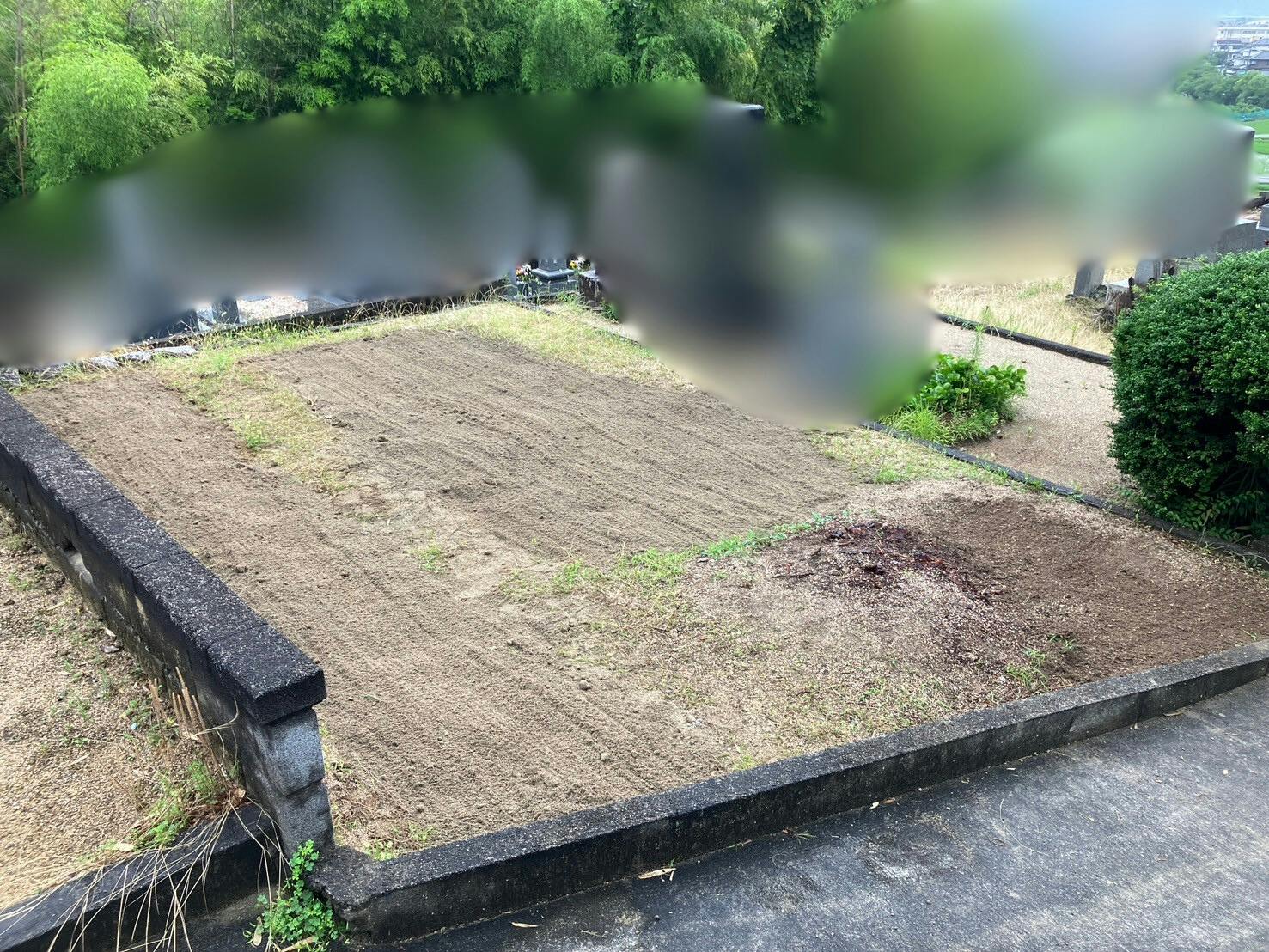 岡山市 瀬戸町下共同墓地のお墓の墓石撤去後