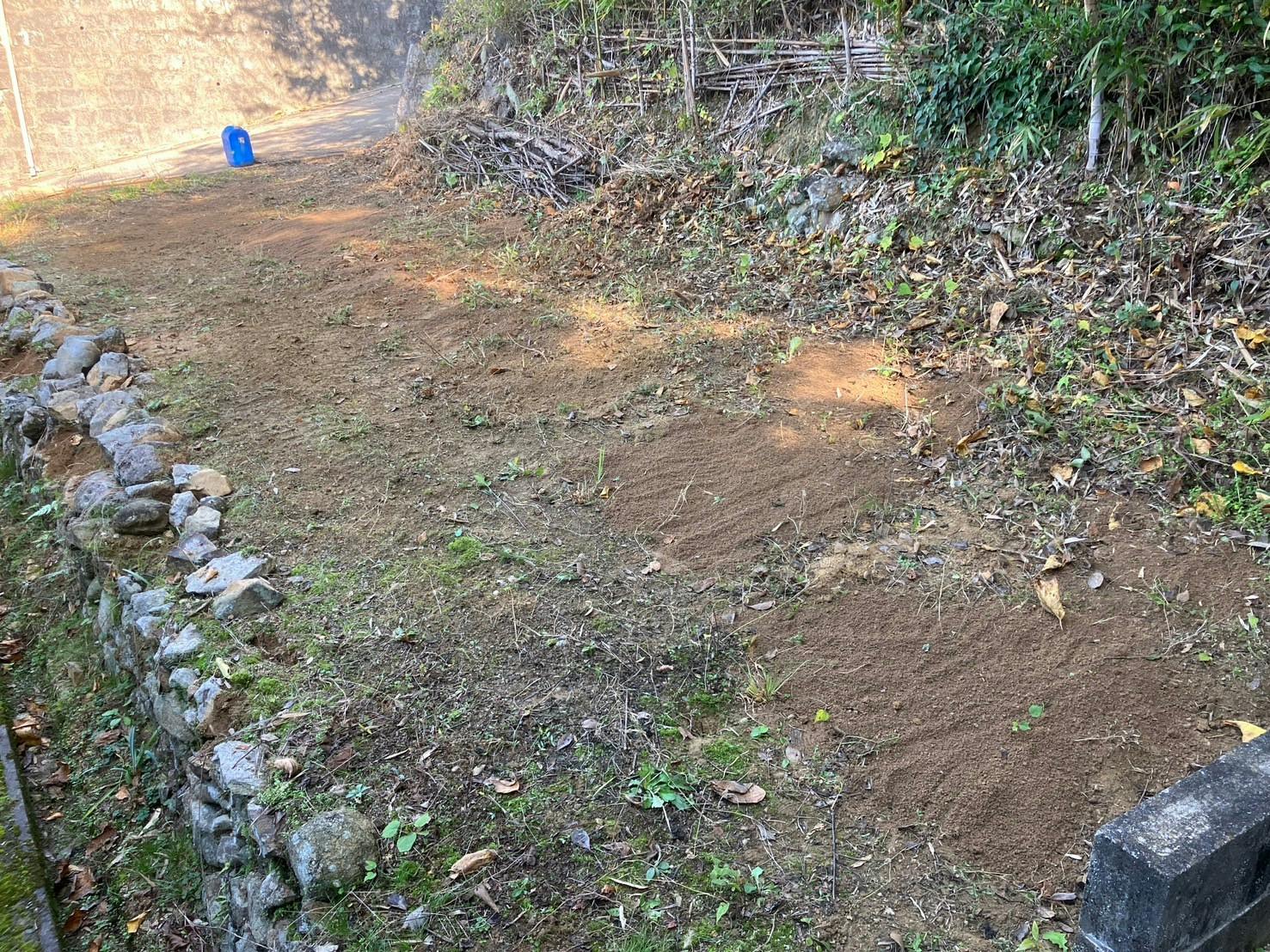 岡山県井原市私有地のお墓の墓石撤去後