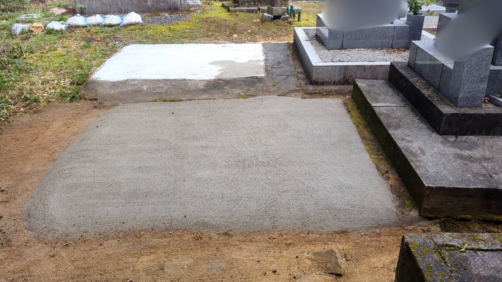 岩国市周東町用田 共同墓地のお墓の墓石撤去後