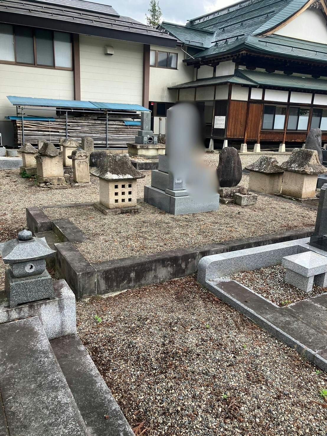 常安寺のお墓の墓石撤去前