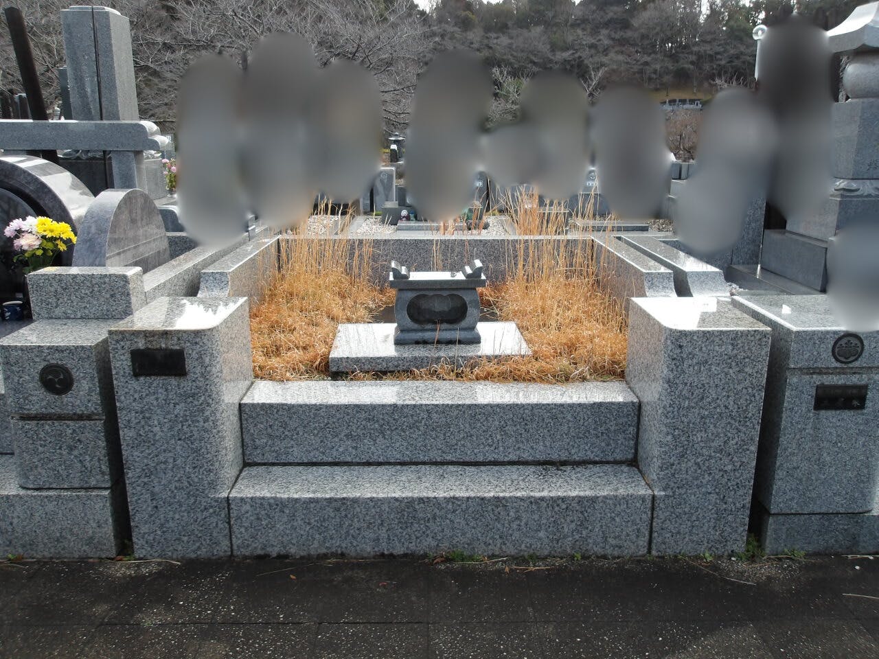 成田市営 いずみ聖地公園のお墓の墓石撤去前