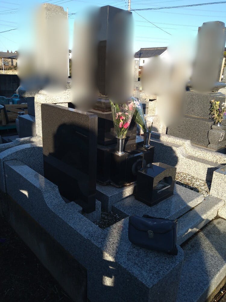 放光寺のお墓の墓石撤去前