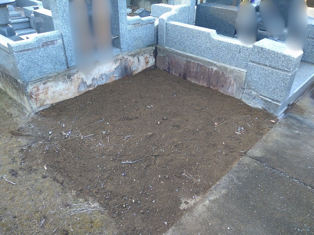 放光寺のお墓の墓石撤去後