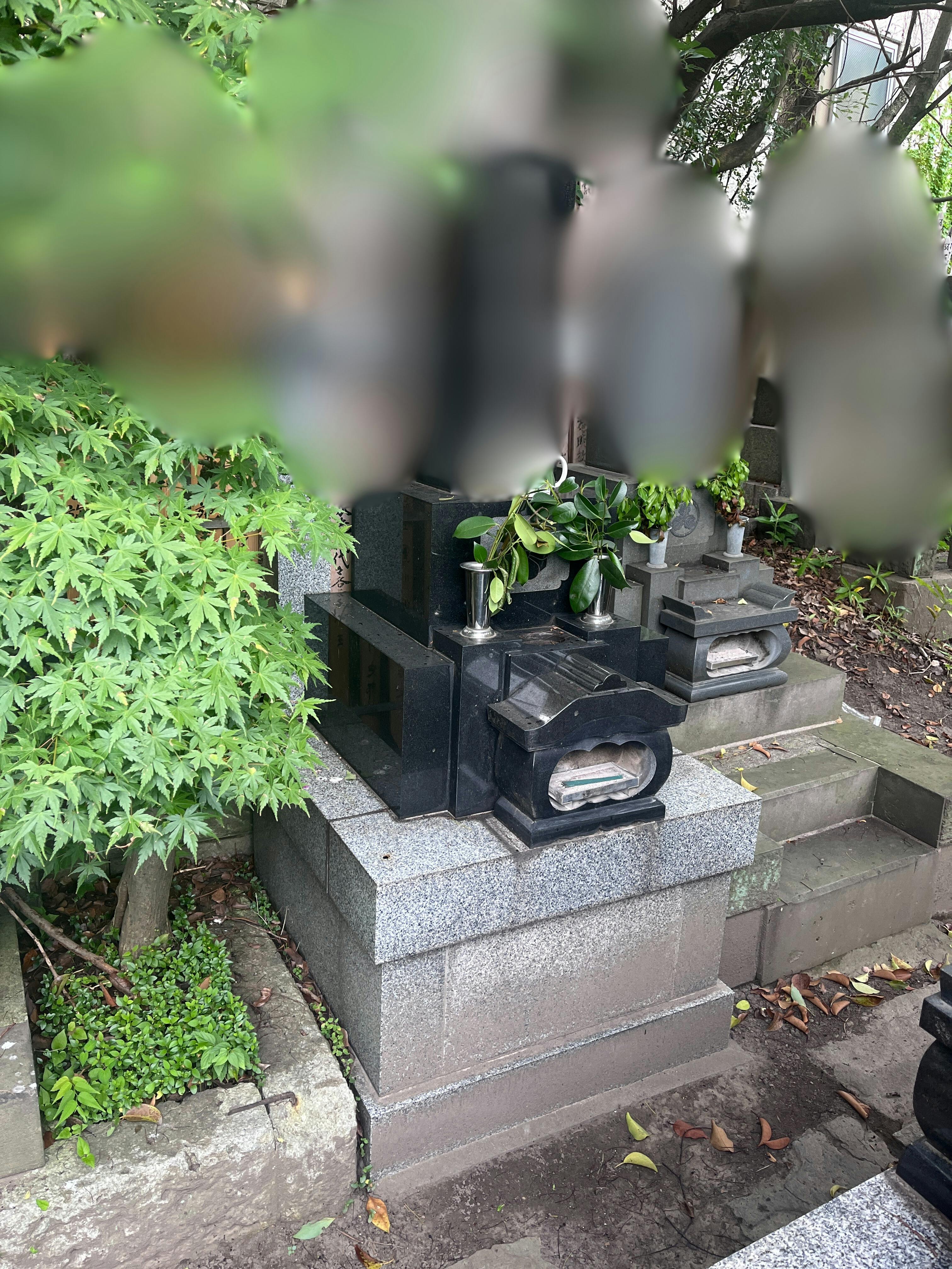 普門院のお墓の墓石撤去前