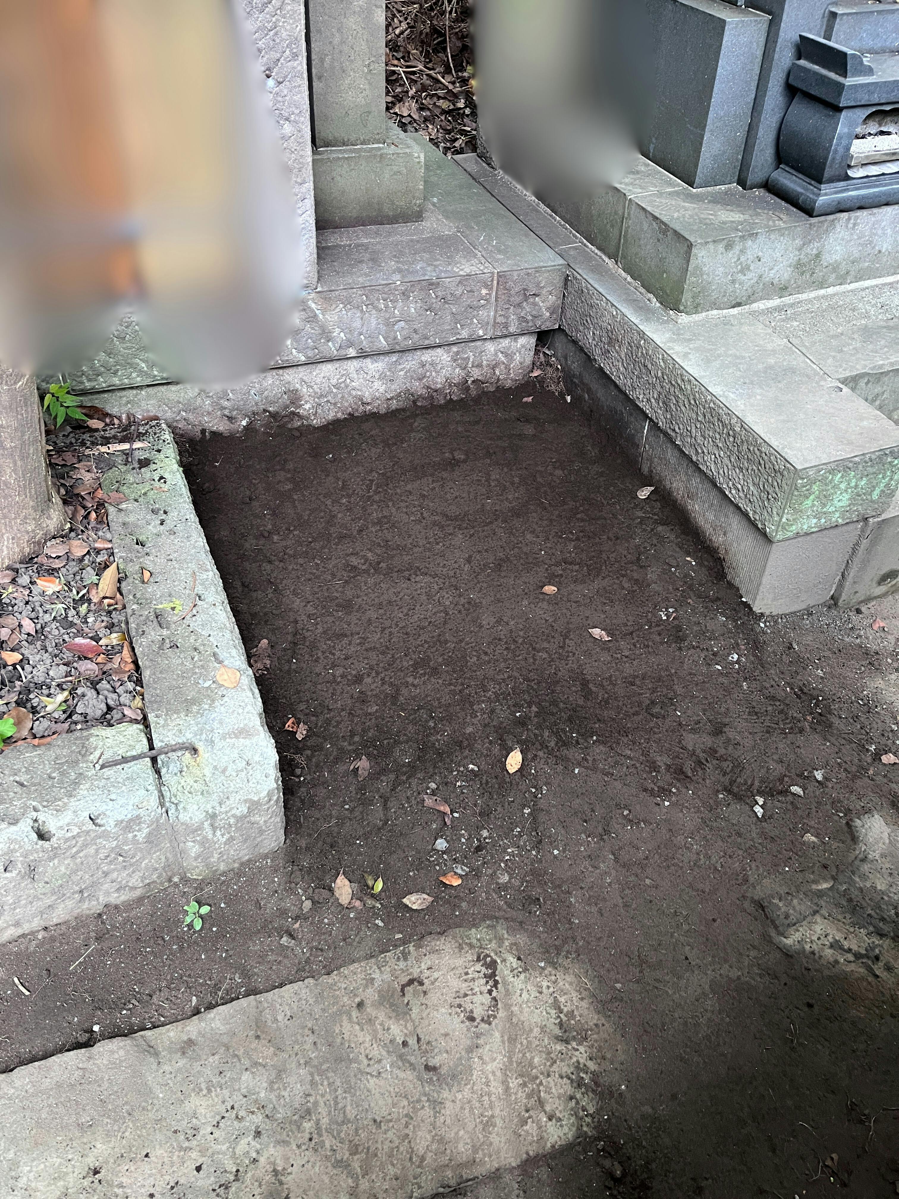 普門院のお墓の墓石撤去後